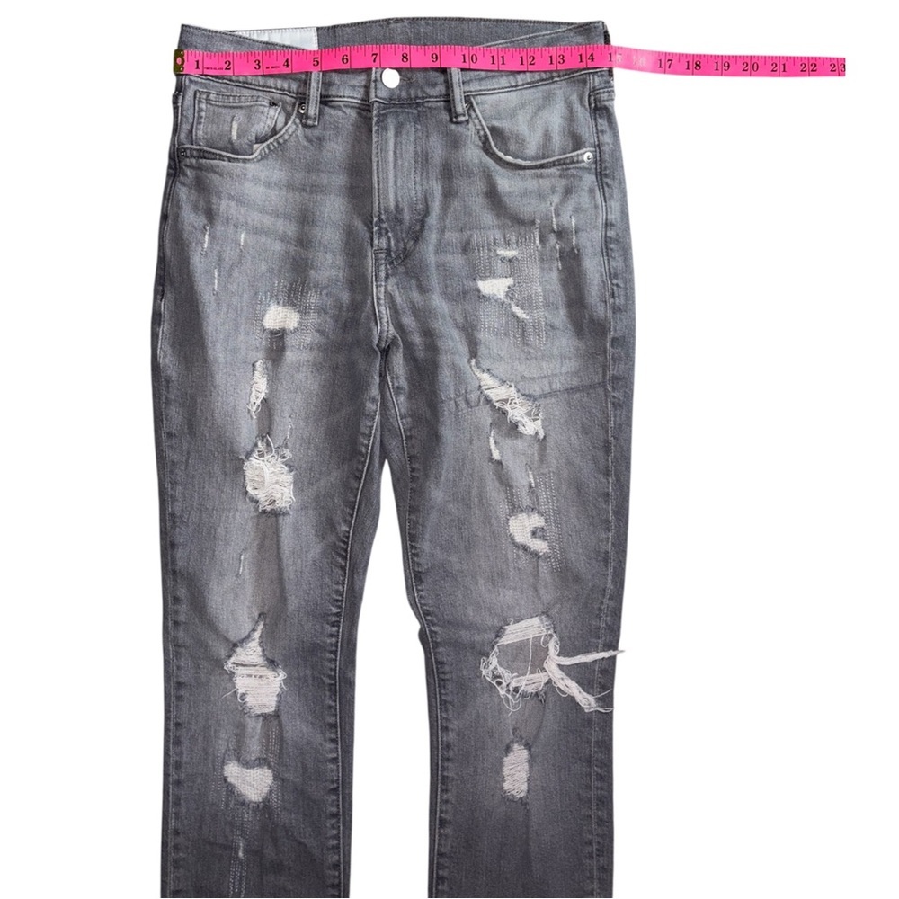 (M) H&M Grey RippedJeans Sz 30 - Picture 3 of 6